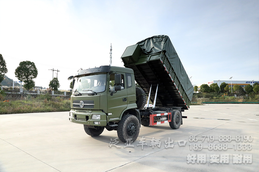 东风4*2出口型自卸车_9吨自卸卡车改装厂家_东风出口车海外销售