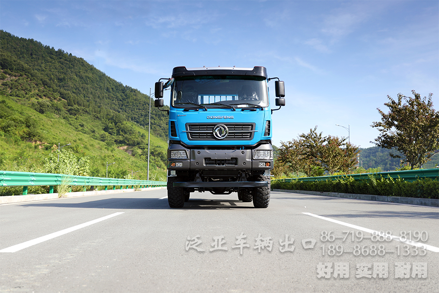 东风六驱，340马力卡车，六驱出口卡车，6*6货运卡车，长途货车，刹车降温水箱，6*6货运卡车