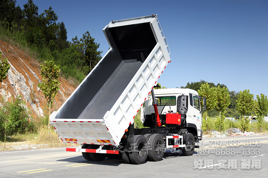 后八轮自卸,重型自卸车出口,三桥卡车货车, 东风25吨后八轮,280马力卡车,6*4自卸改装厂家,工地拉土方石方货车