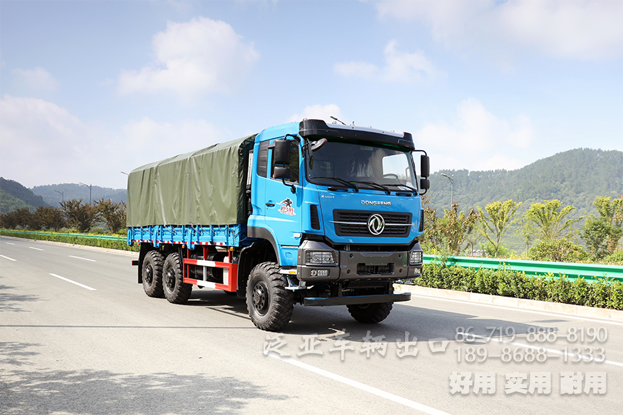 6×6重卡，6×6三桥车，三桥货运卡车，东风全驱，340马力重载卡车，5.5米长途货车