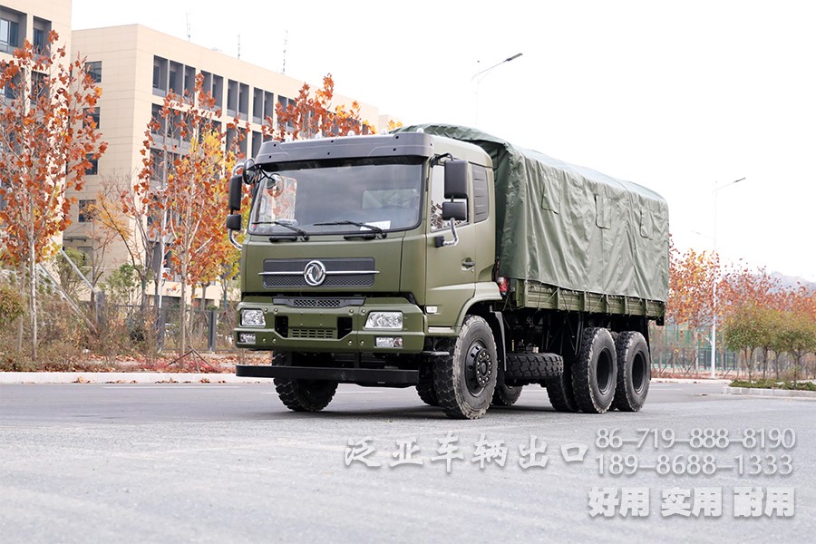 东风六驱篷布越野载货、东风210马力越野卡车、东风6x4越野运输车