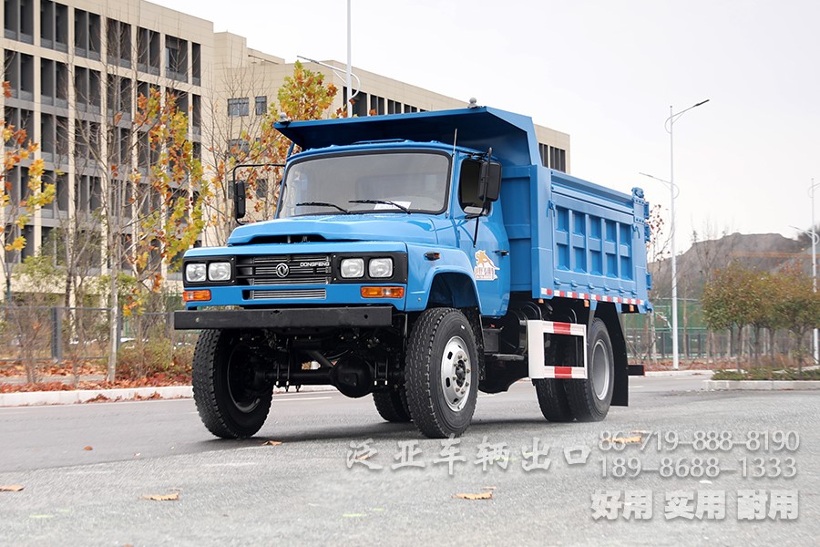 东风4x4蓝色尖头越野卡车_东风170马力越野车_东风尖头单排驾驶室越野运输车