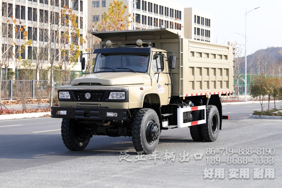 东风四驱舵灰色尖头越野卡车、东风240马力越野运输车、东风4x4手动八档变速越野货车