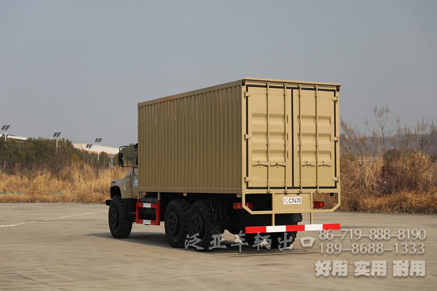 多用途越野专用车，东风6*6厢式车，EQ2100越野厢卡，野外露营车，瓦楞板厢式车